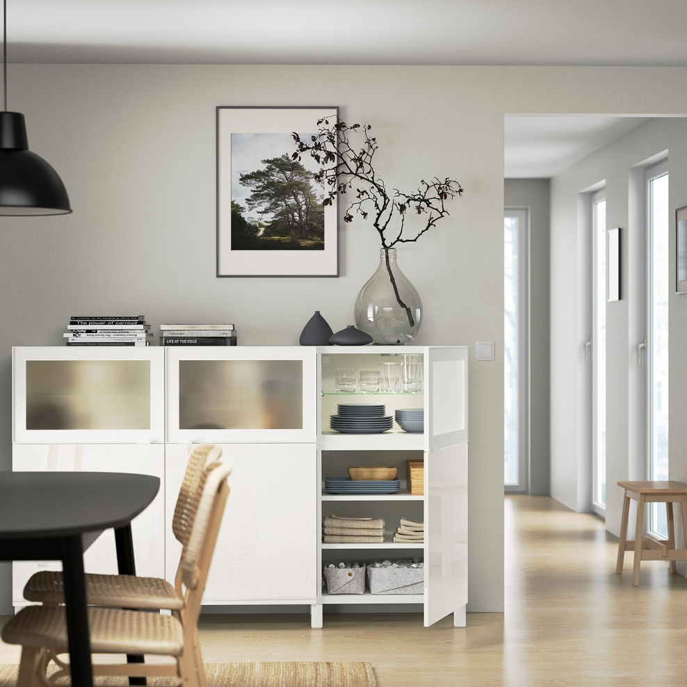 Bestå БЕСТО комбинация настенных шкафов, белый/Лаппвикен белый180x42x64 см