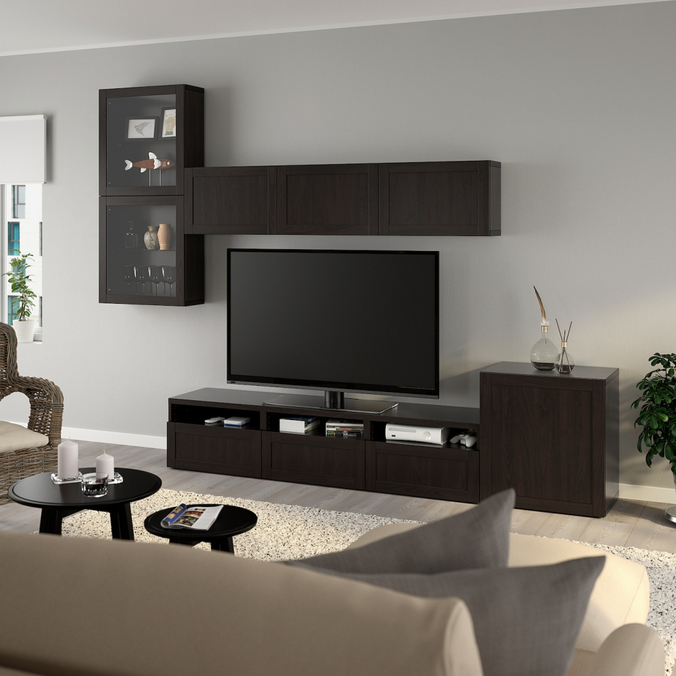 БЕСТО тумба под ТВ, Лаппвикен белый