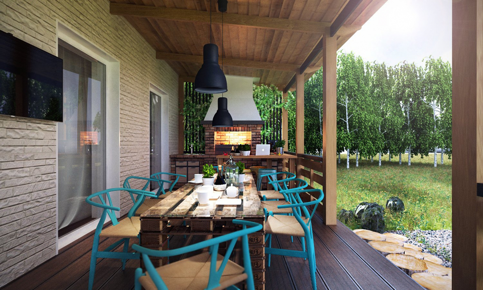 Обустройство веранды на даче