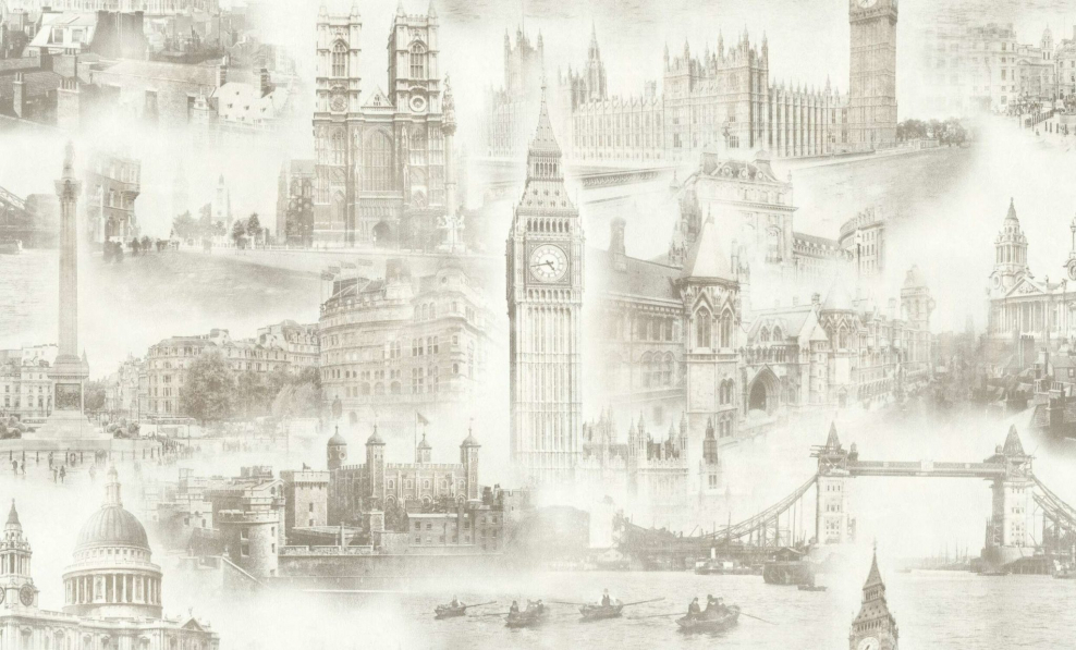 Обои с рисунком города