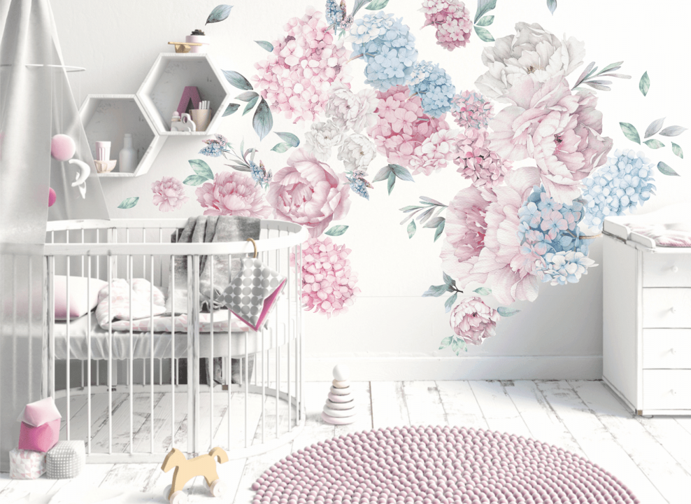 Обои цветы на стену в комнату