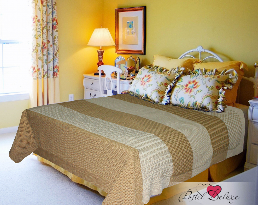 Плед песочного цвета в интерьере