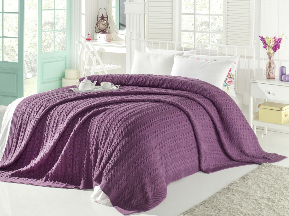 Плед вязаный do&co 220x240 Dante