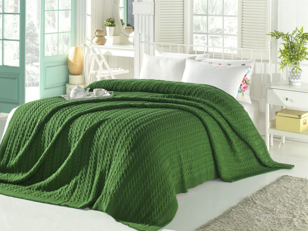 Плед вязаный do co Dante 220x240 баклажан