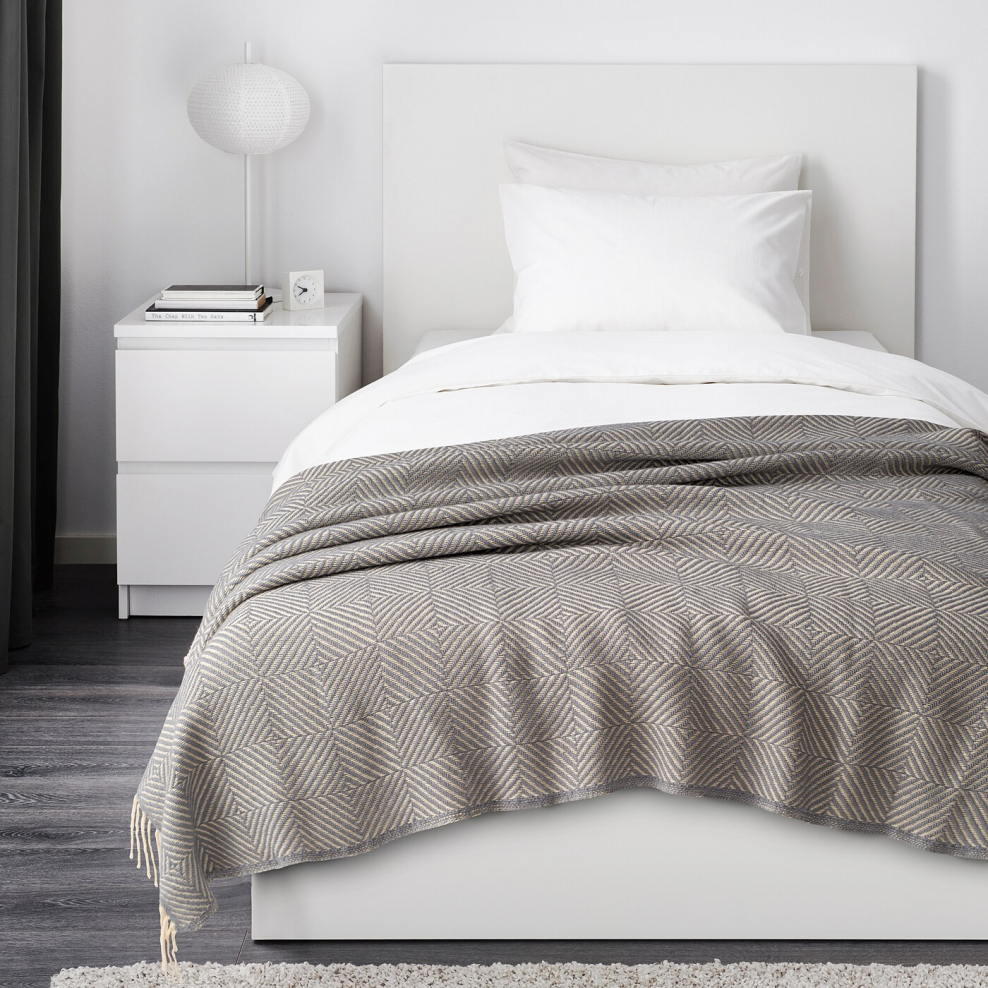 Одеяло крупной вязки