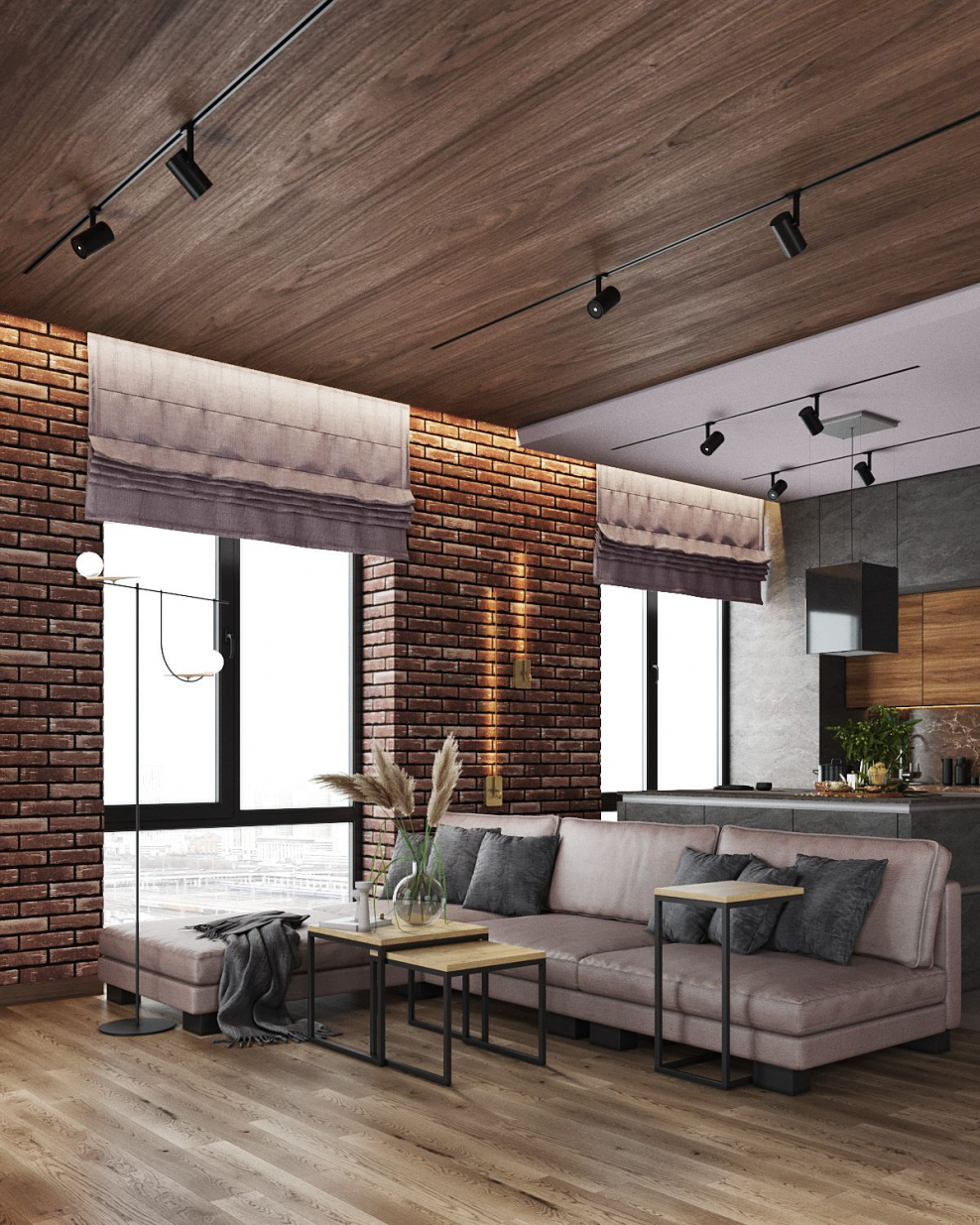 Экостиль с лофтом