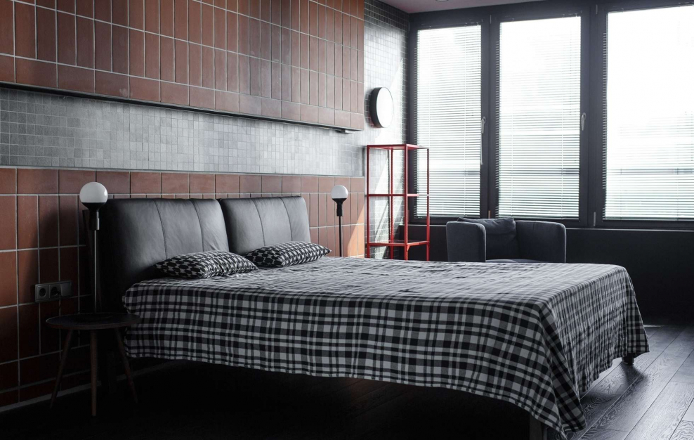 Спальня в урбанистическом стиле