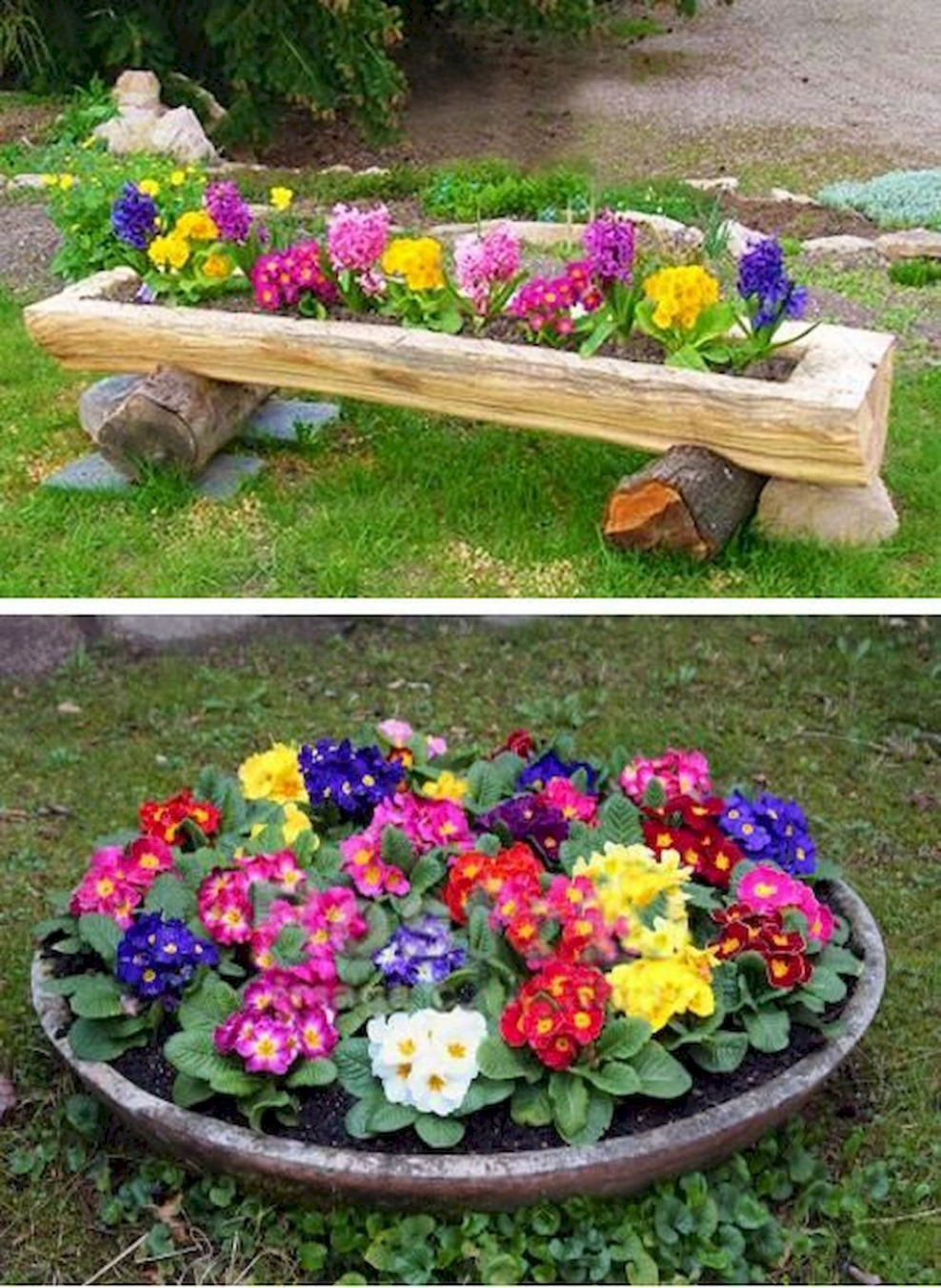 Интересные идеи клумб для цветов