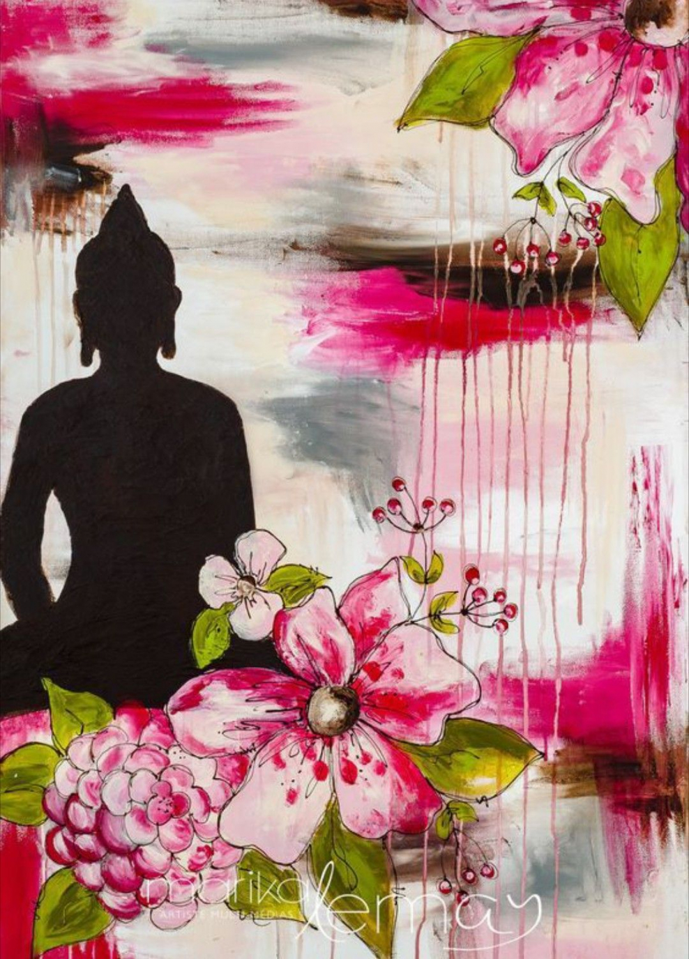 Буддизм рисунки акварелью