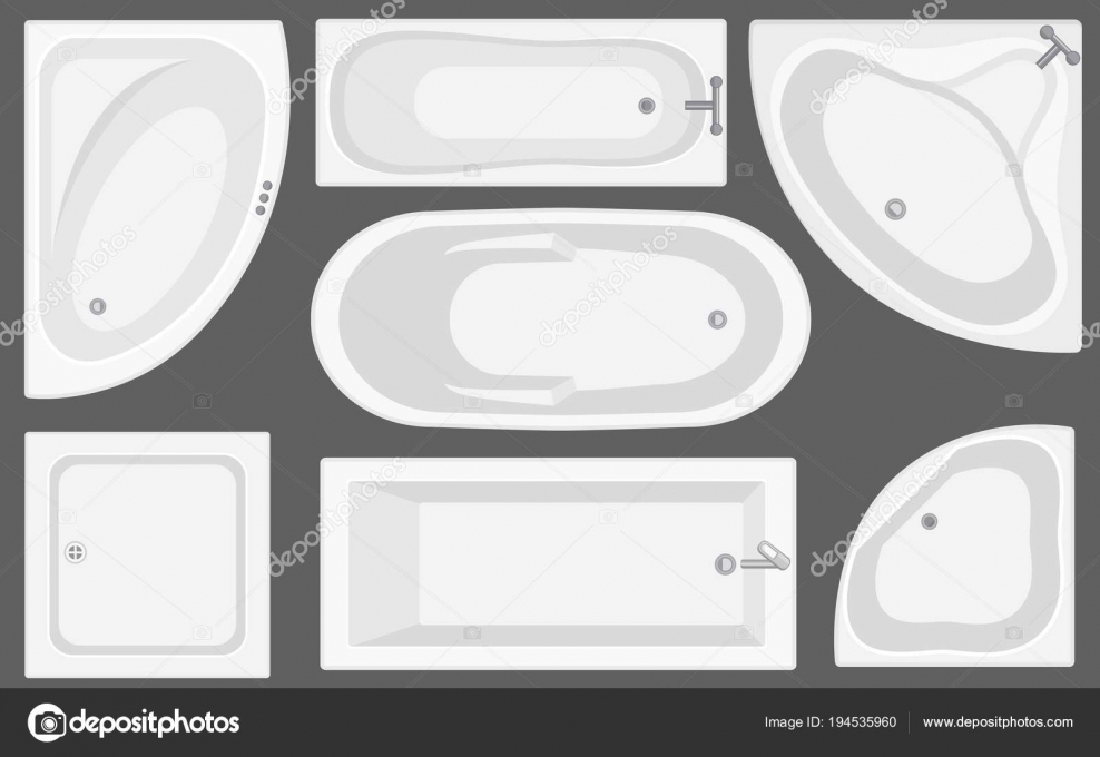 Санузел вид сверху вектор