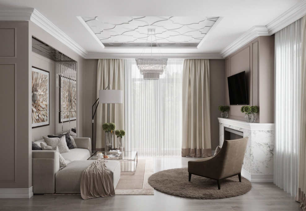 Гостиные студии в стиле Неоклассика