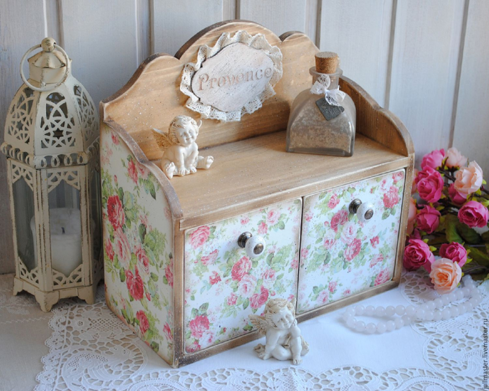 Декупаж сердечки в стиле шебби Шик