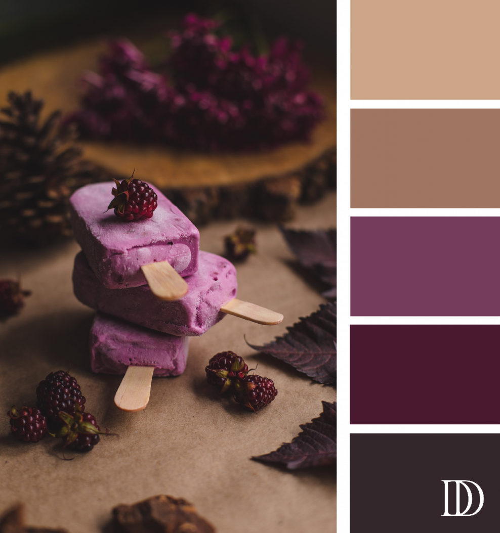 Палитра розовый коричневый