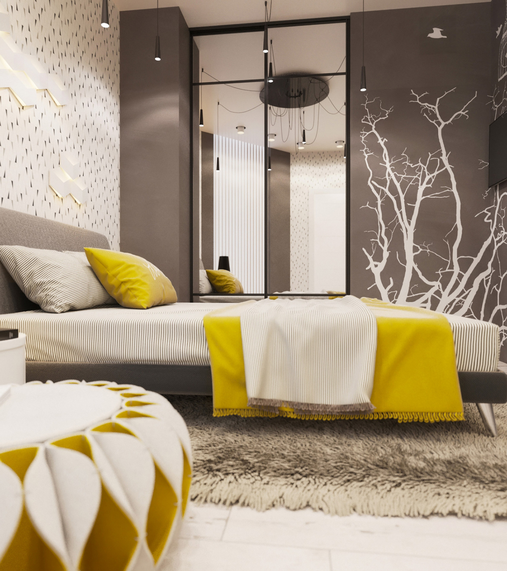 Декор окна в спальне