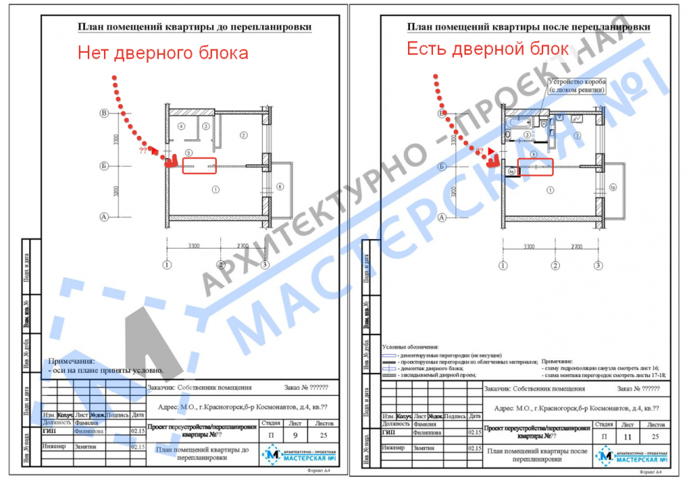 План перепланировки для БТИ