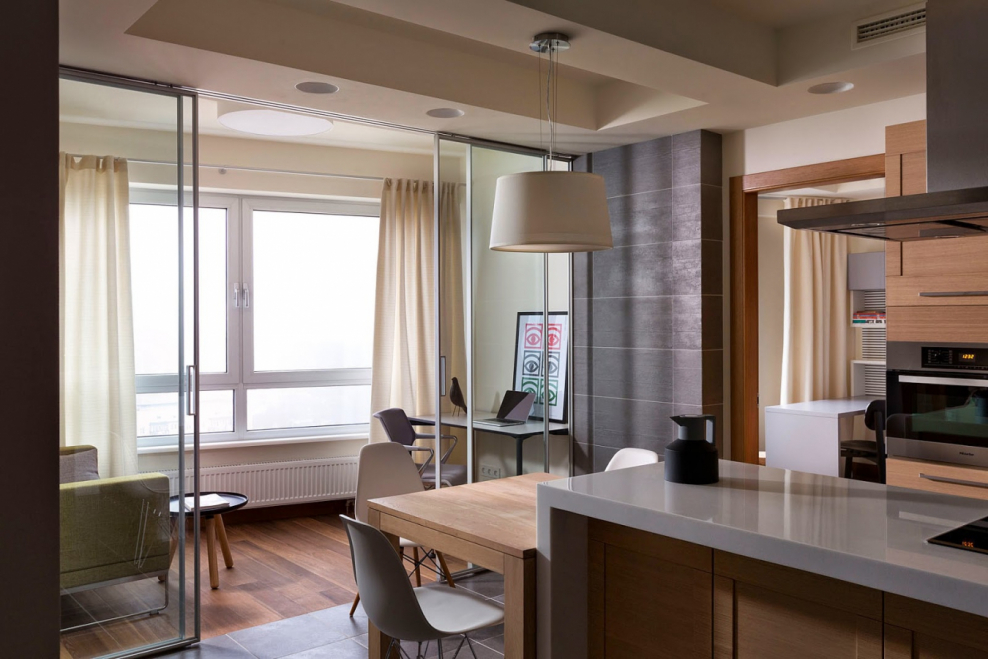 Кухня Объединенная с балконом