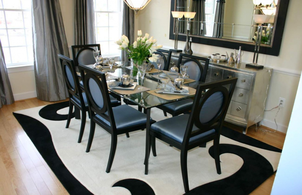 Ковер в интерьере арт деко