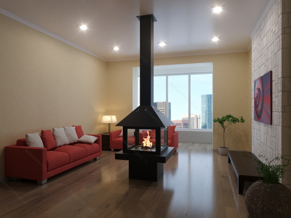 Lux Fire "good Fire куб 850" биокамин островной