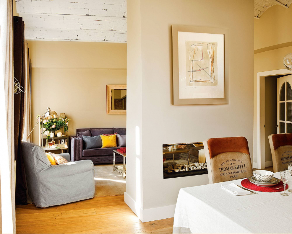 Теплый цвет стен в интерьере