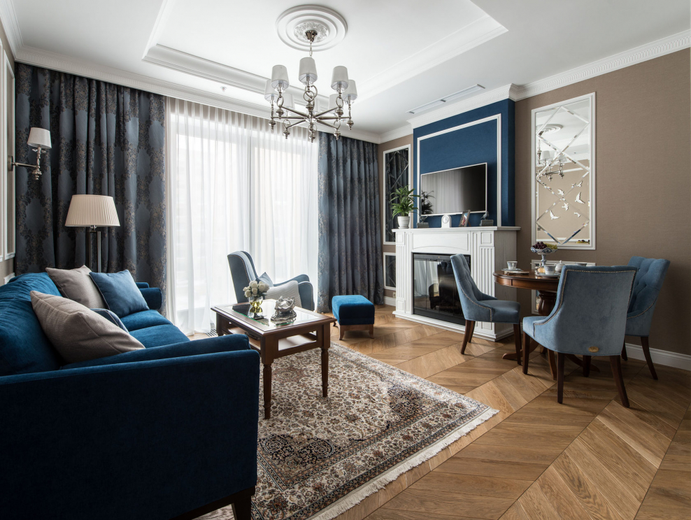 Бежевый потолок в интерьере