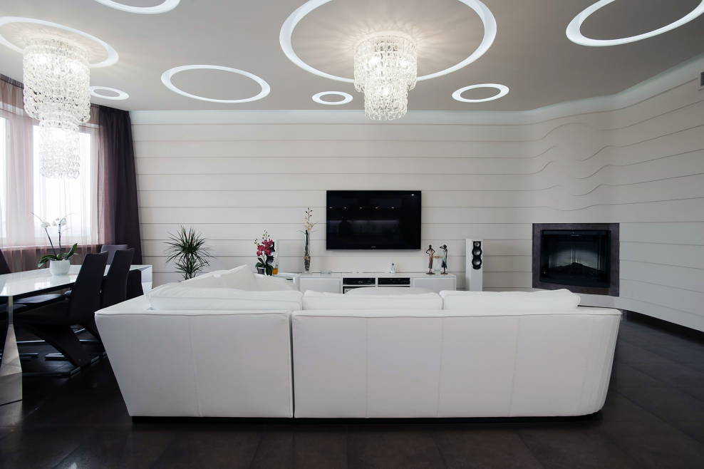 Необычный потолок в спальне