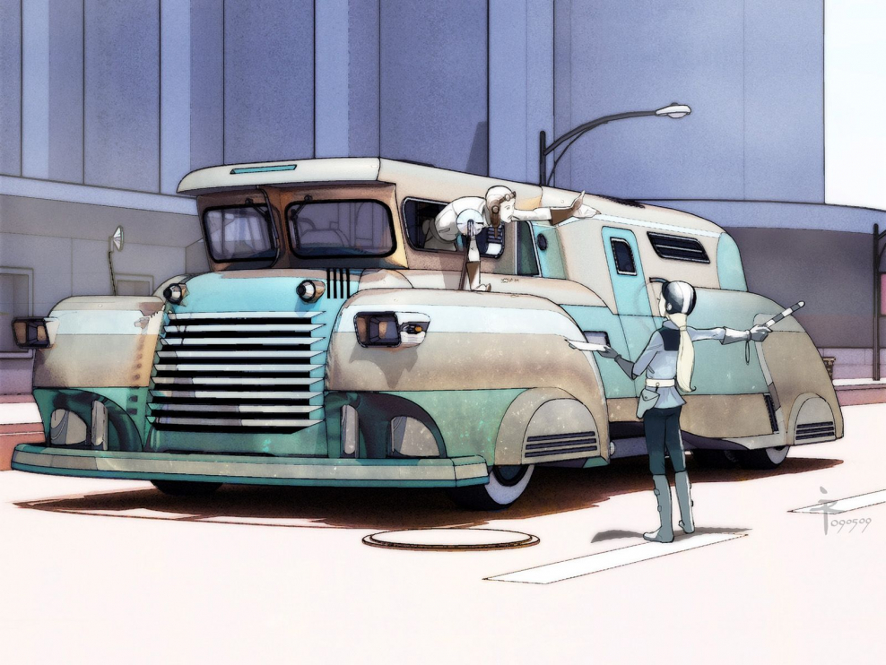 Дизельпанк ретрофутуризм машины арт