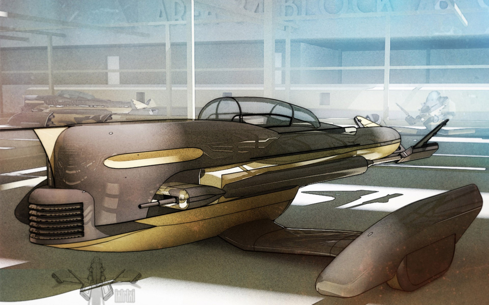 Самолёт в стиле дизельпанк