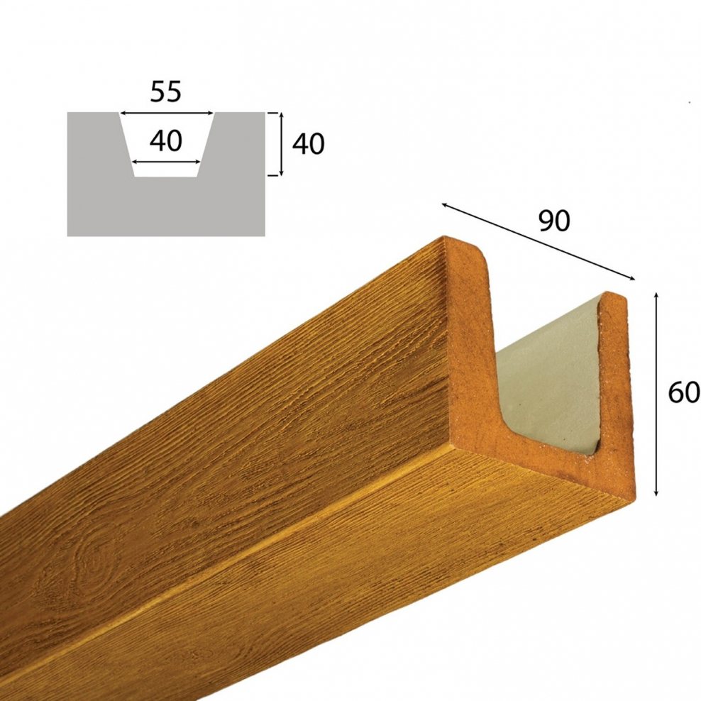 Потолок с декоративными балками