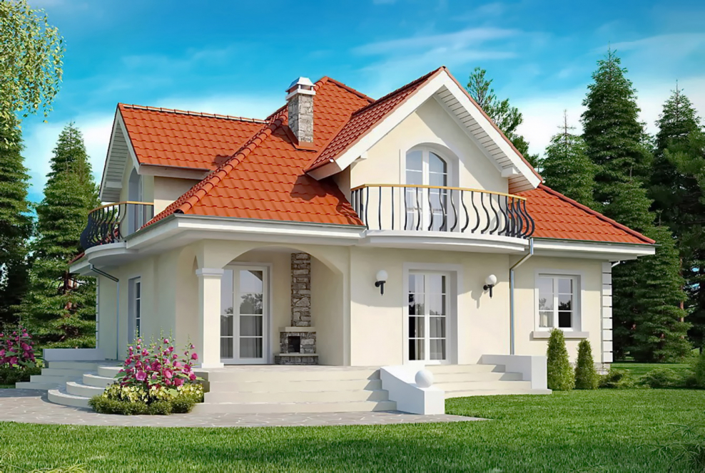 Красивые мансардные дома