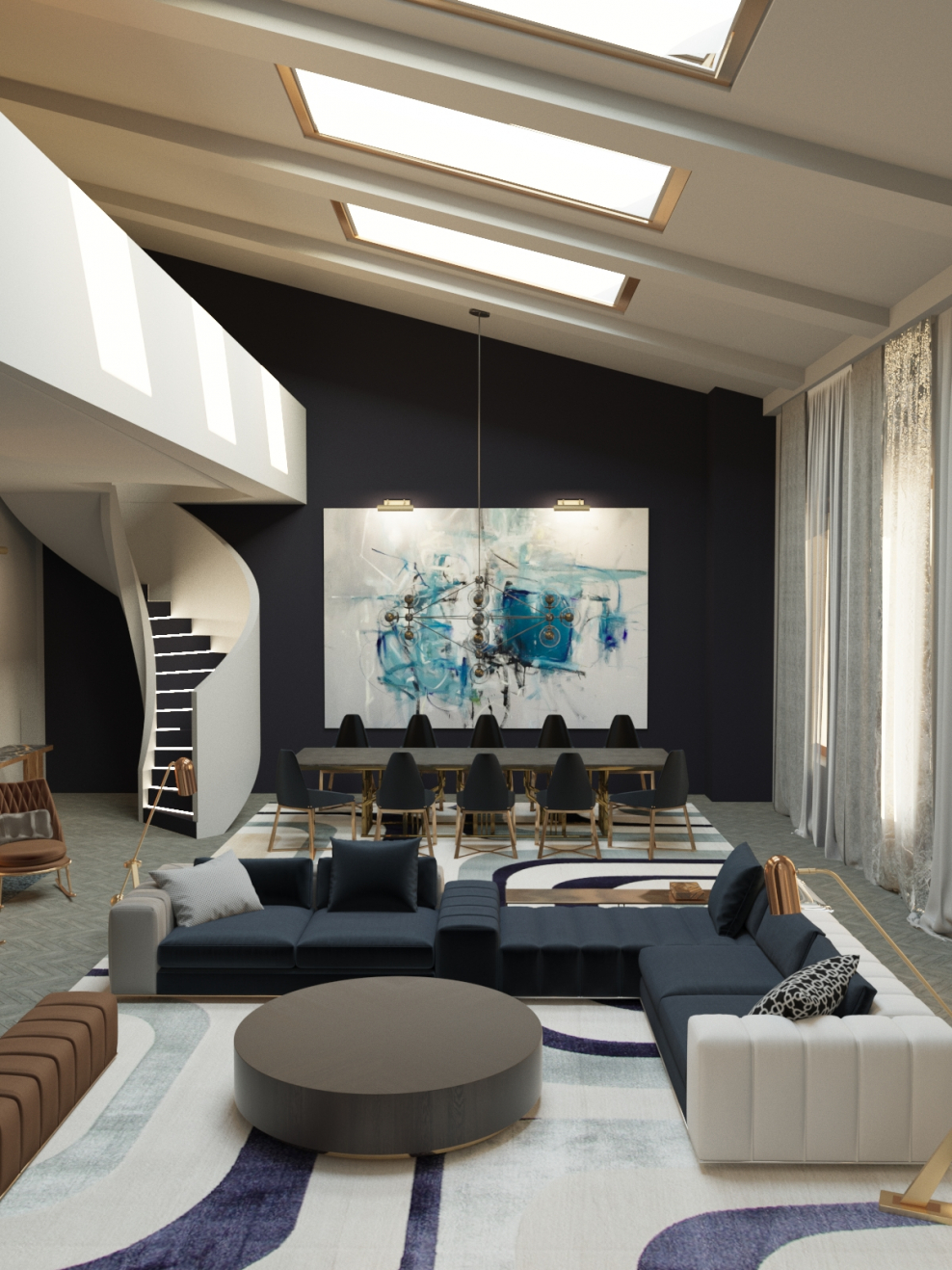 Атмосферный дизайн гостиной