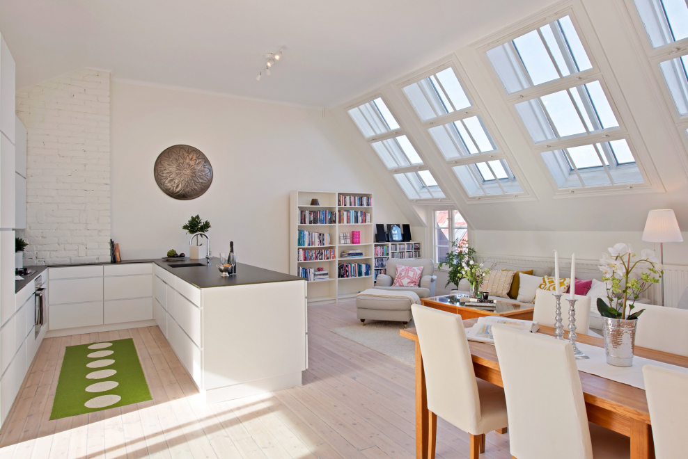 Мансардный этаж в скандинавском стиле