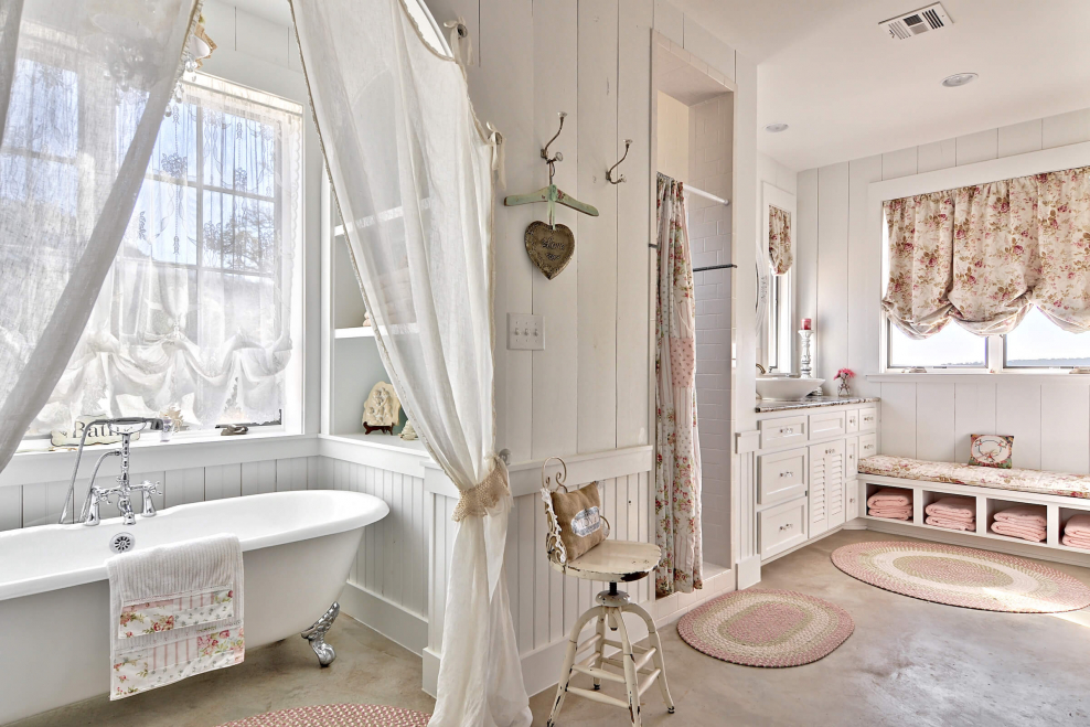 Стиль Shabby Chic ванная