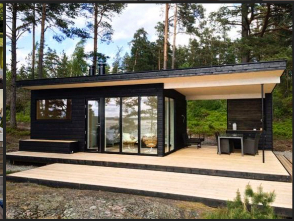 Беседка в стиле лофт для дачи с односкатной крышей