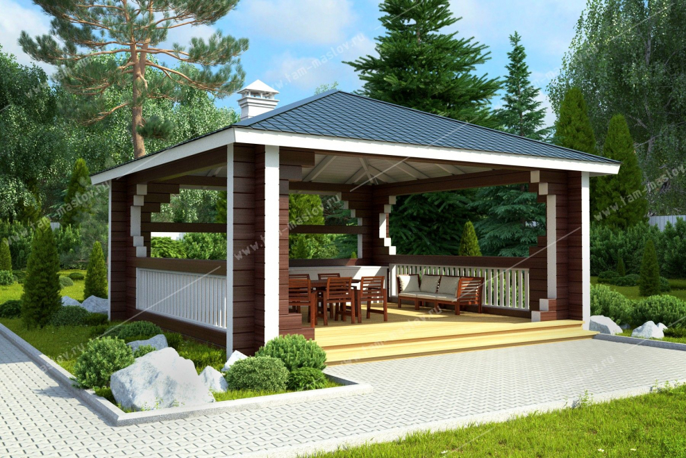 Небольшие веранды с кухней