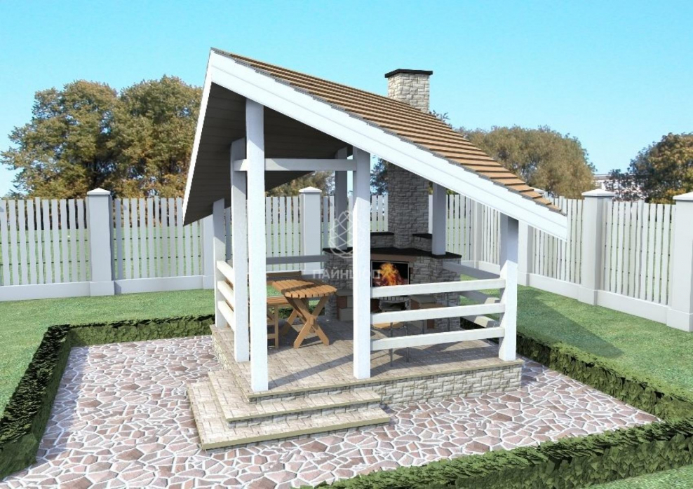 Летняя кухня домик