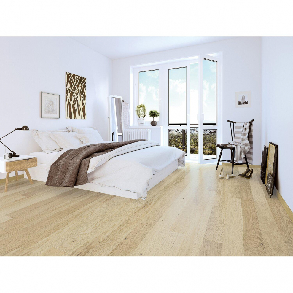 Паркетная доска Barlinek дуб белый однополосная 14 мм