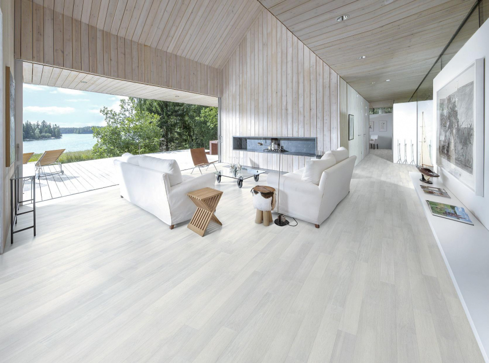 Паркетная доска Karelia Oak story 138 White Orchid