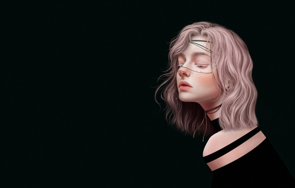 Девушка арт Минимализм