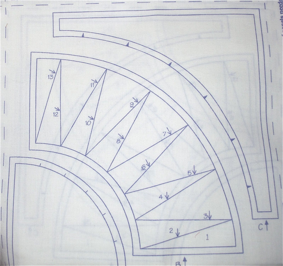 Пэчворк блок Нью-Йорк Бьюти схема