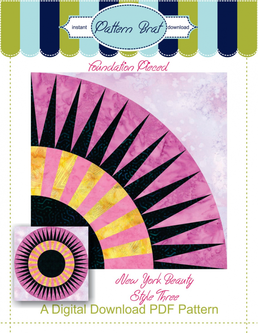 Печворк блок Бьюти НЬЮЙОРК