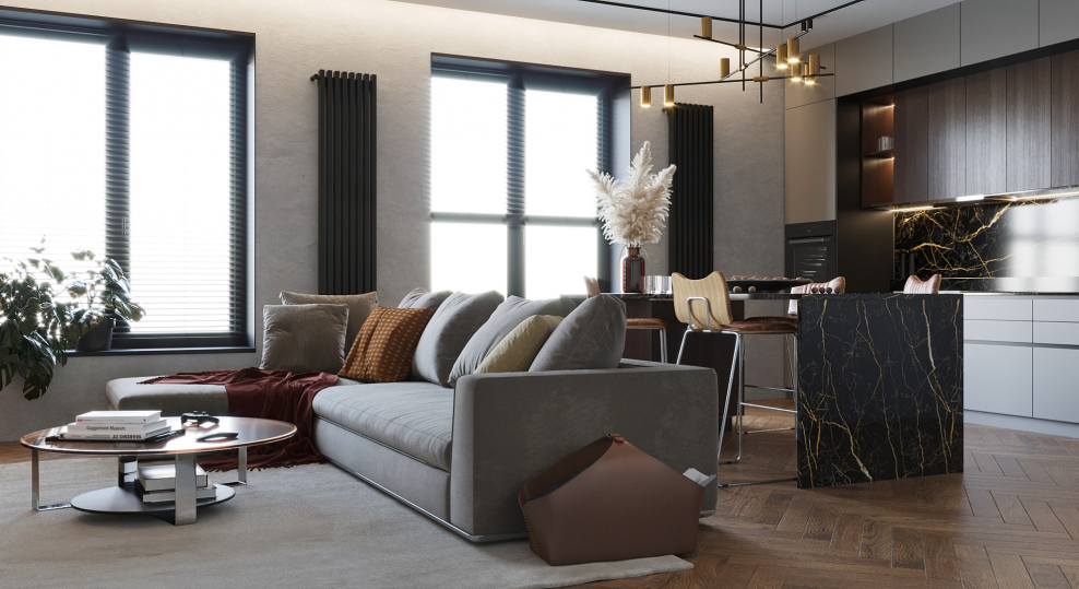 Мудборд гостиной в скандинавском стиле