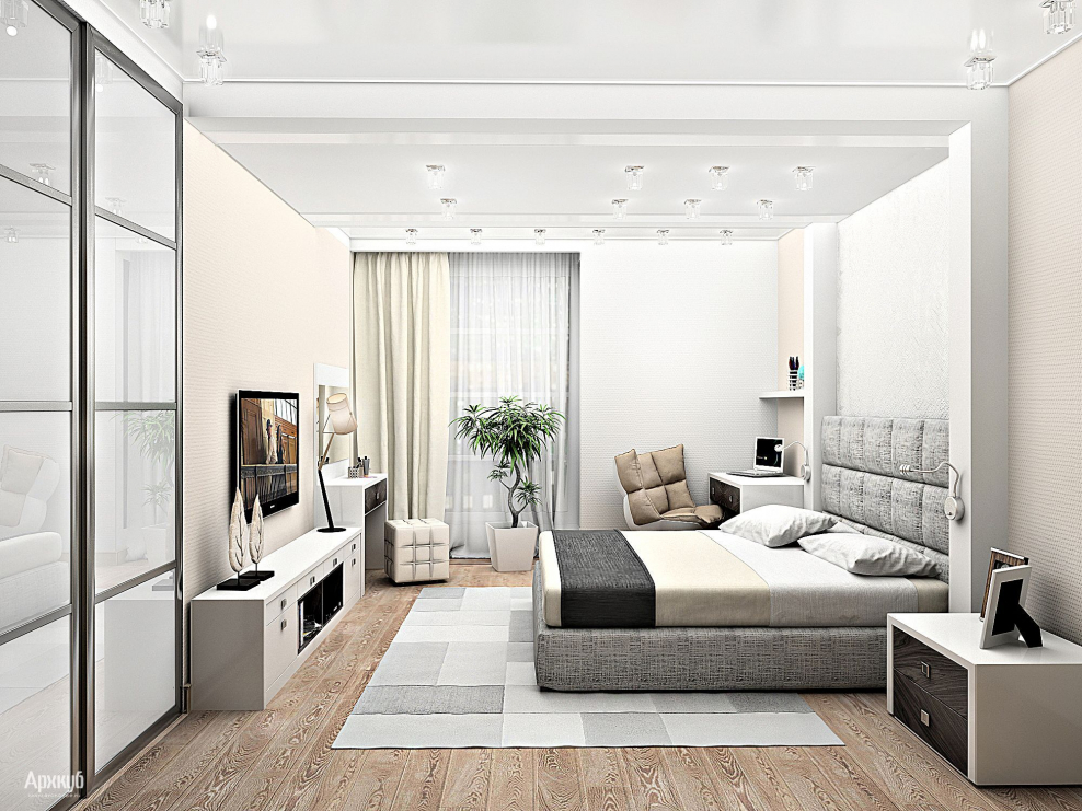 Современный интерьер квартиры со свободной планировкой