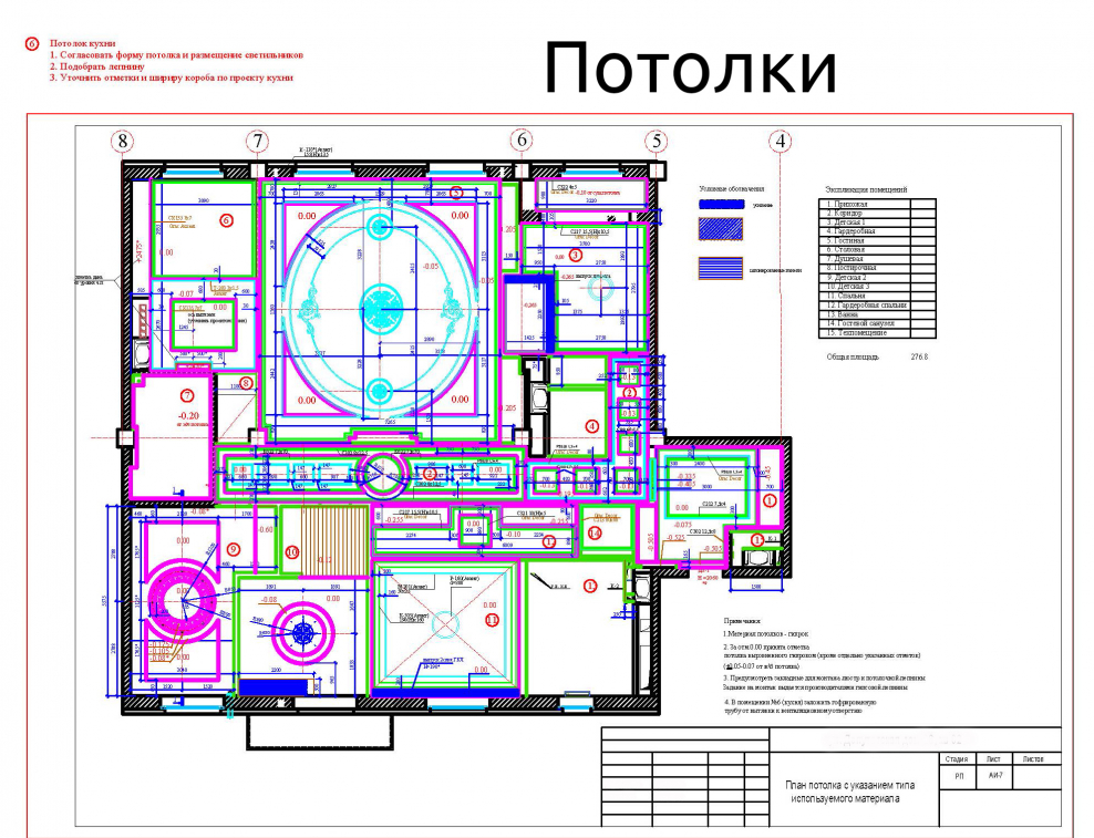 План потолка квартиры