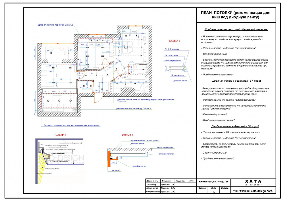 План потолка кафе