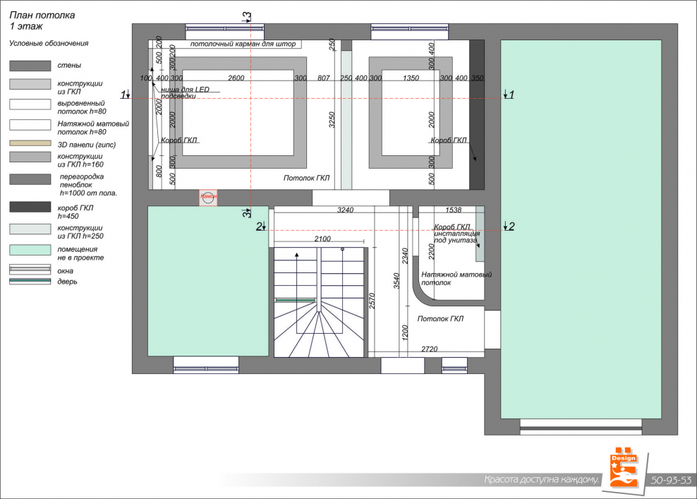 Материалы на плане