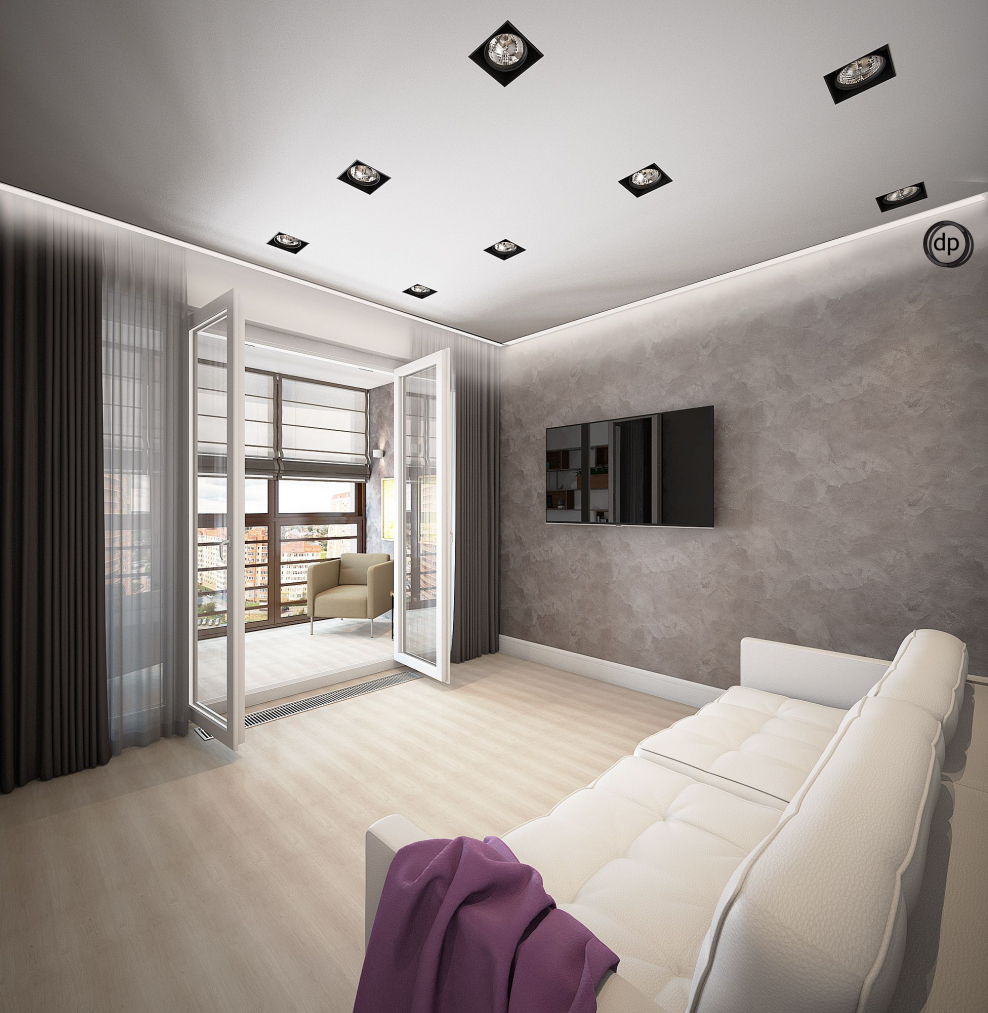 Модный интерьер однокомнатной квартиры