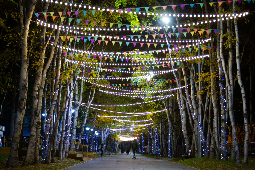 Парк Гагарина Южно-Сахалинск елка