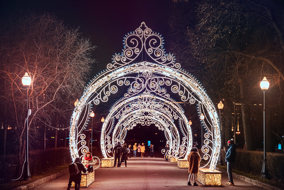 Парка украшена