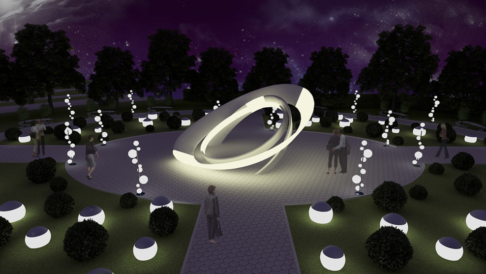 Малые архитектурные формы с подсветкой