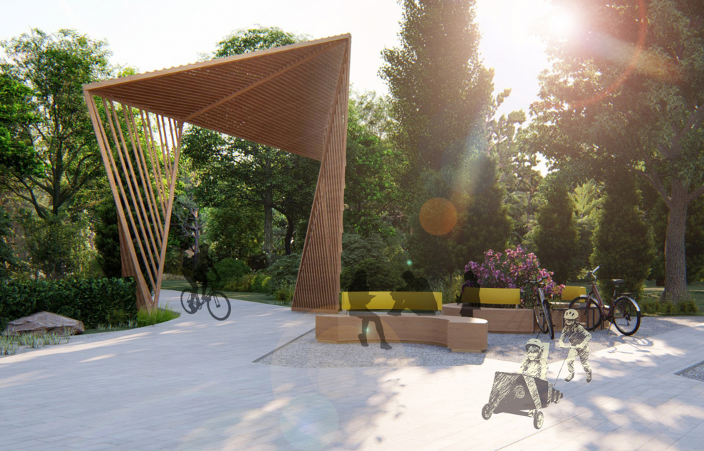 Входная зона в парк